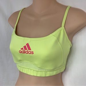 ADIDAS Sport Swim RacerBack Workout Tank Summer Top Bright Yellow Red